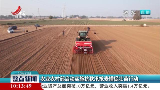 农业农村部启动实施抗秋汛抢麦播促壮苗行动