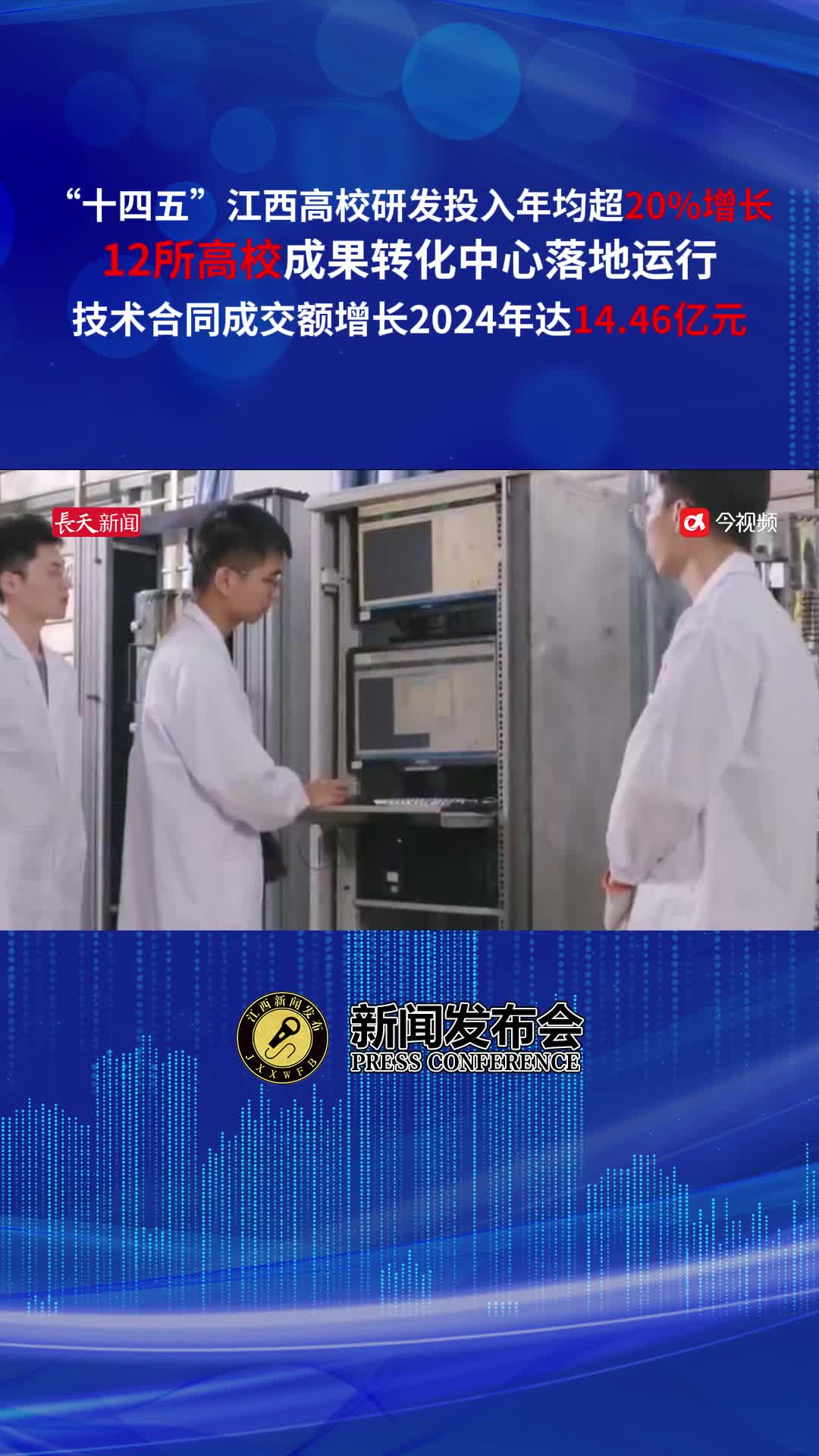 技术合同成交额达14.46亿元，“十四五”江西高校研发投入年均超20%增长
