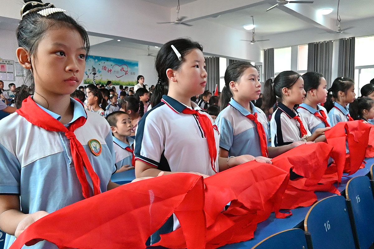 荷香沁润少年志，队旗指引新征程——记荷尧镇中心小学二年级第二批次入队仪式