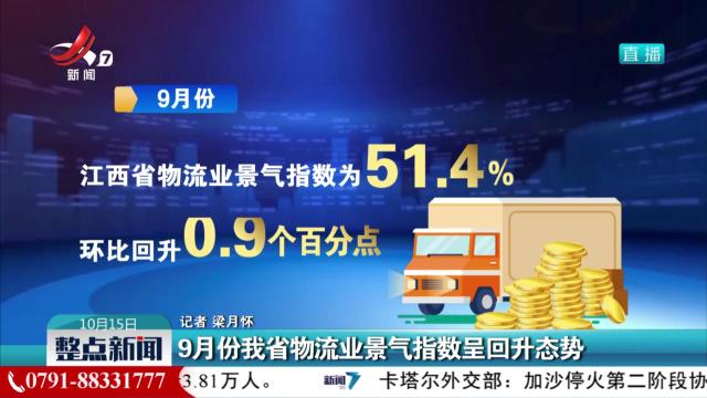 9月份我省物流景气指数呈回升态势