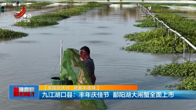 【家国欢庆日·赣鄱丰收味】九江湖口县：丰年庆佳节 鄱阳湖大闸蟹全面上市