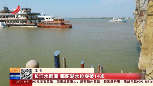 江西：长江水倒灌 鄱阳湖水位突破14米