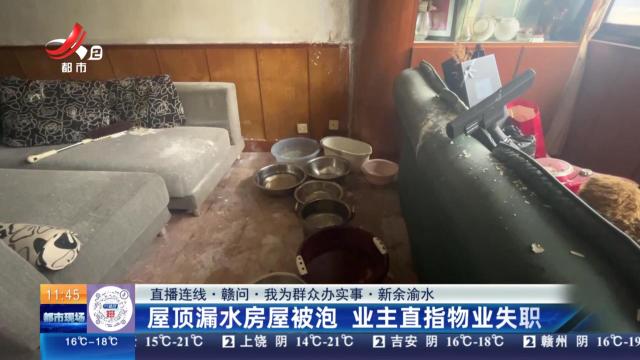 【直播连线·赣问·我为群众办实事】新余渝水：屋顶漏水房屋被泡 业主直指物业失职