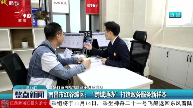 【加快打造内陆地区改革开放高地】南昌市红谷滩区：“跨域通办”打造政务服务新样本