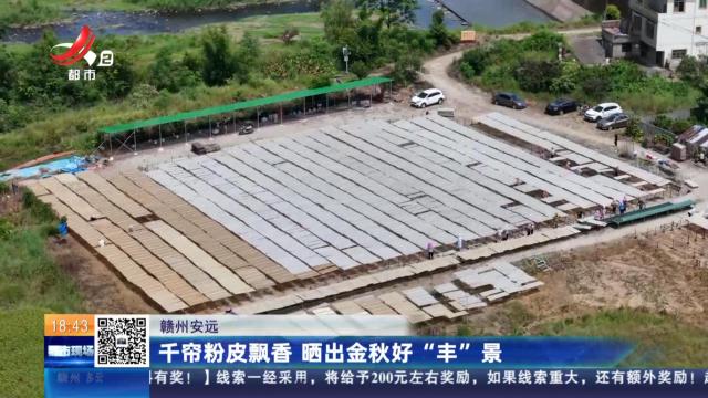 赣州安远：千帘粉皮飘香 晒出金秋好“丰”景