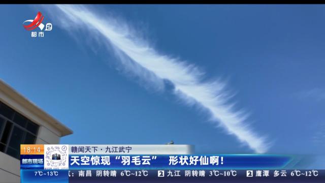 【赣闻天下】九江武宁：天空惊现“羽毛云” 形状好仙啊！
