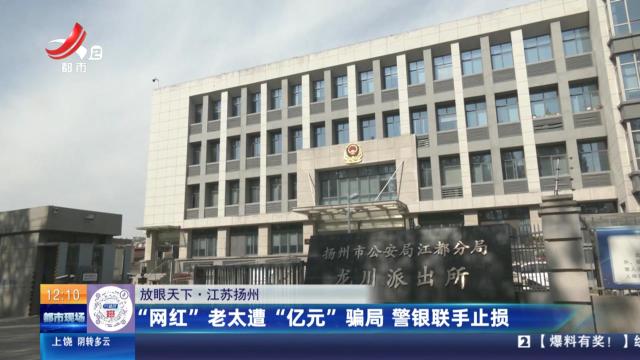【放眼天下】江苏扬州：“网红”老太遭“亿元”骗局 警银联手止损