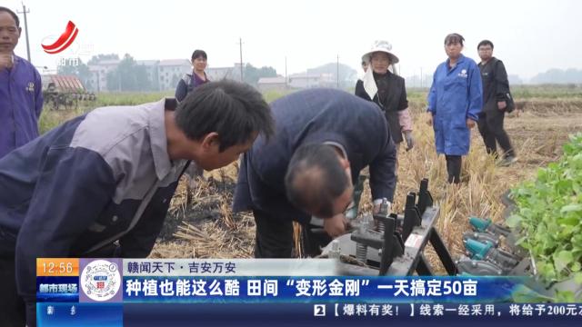 【赣闻天下】吉安万安：种植也能这么酷 田间“变形金刚”一天搞定50亩