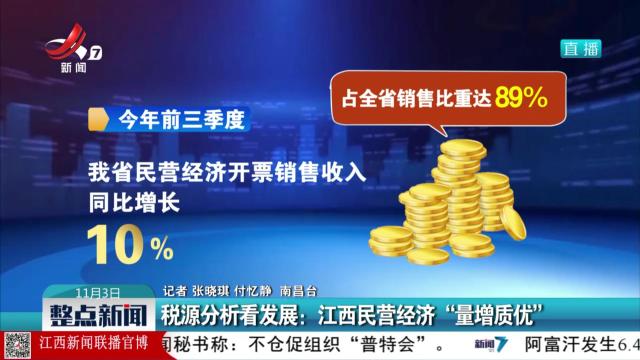 税源分析看发展：江西民营经济“量增质优”