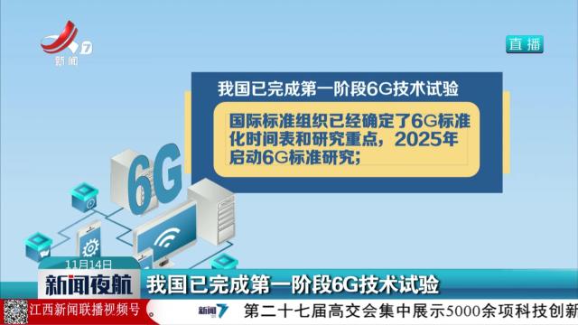 我国已完成第一阶段6G技术试验