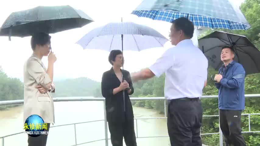 县人大常委会主任袁汝琴在滩溪镇检查指导防汛工作