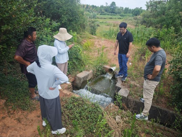 荷浦乡张坊金塘村开展提灌站检查，确保农耕灌溉用水