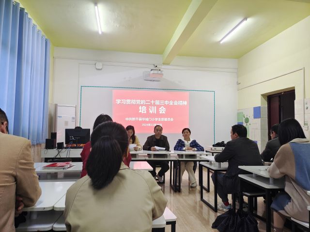 新干县华城门小学开展党的二十届三中全会精神培训学习活动