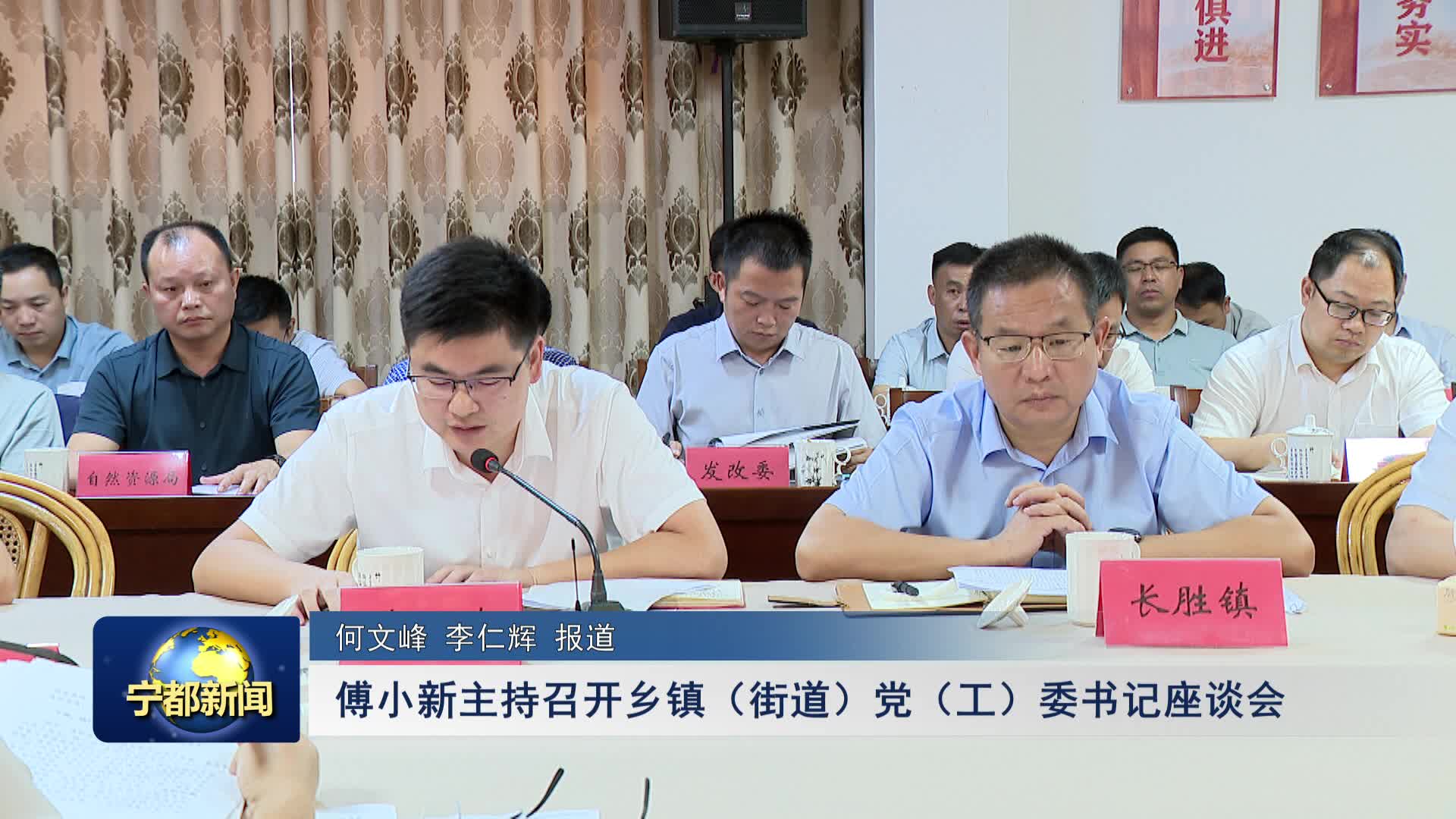 傅小新主持召开乡镇（街道）党（工）委书记座谈会
