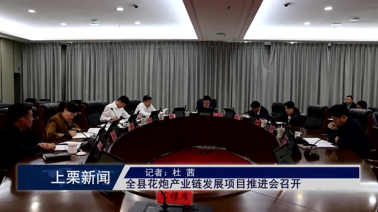 （視頻）全縣花炮產(chǎn)業(yè)鏈發(fā)展項(xiàng)目推進(jìn)會(huì)召開