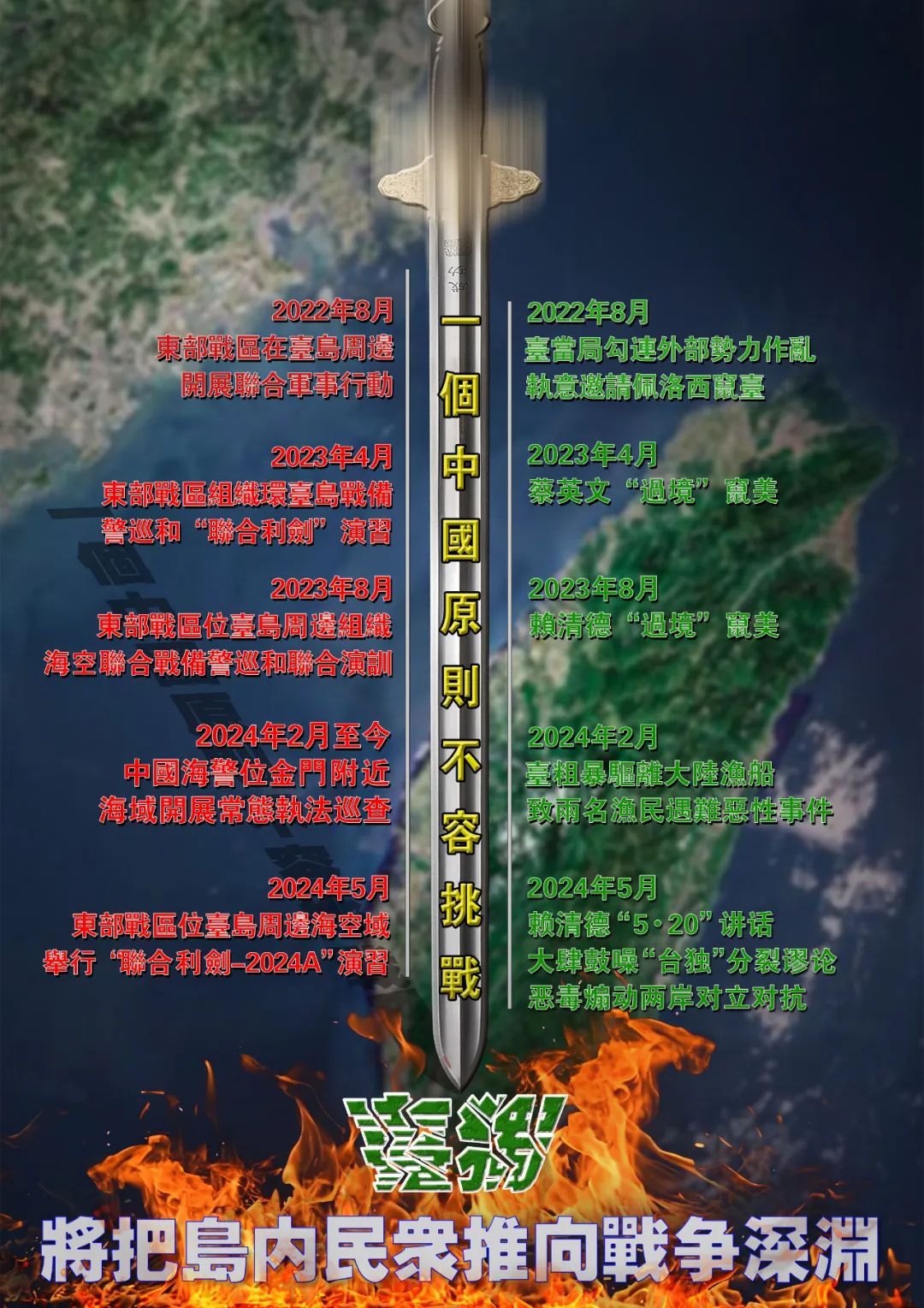 坚决粉碎一切“台独”分裂图谋！东部战区发布海报《一个中国原则不容挑战》 