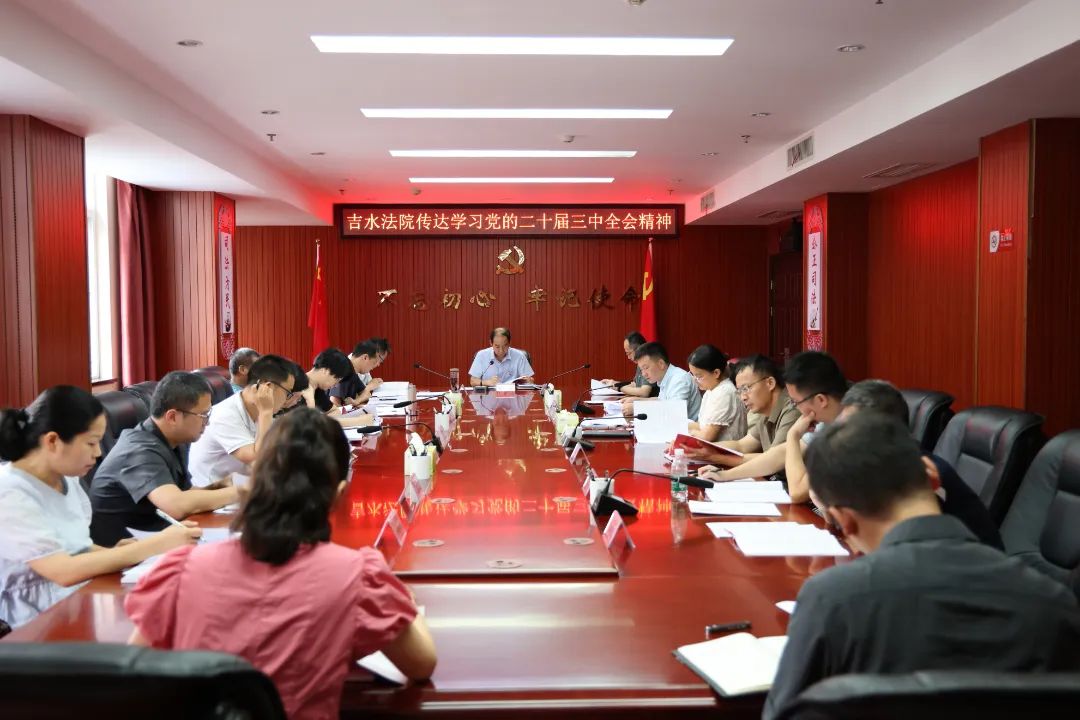 吉水县人民法院召开党组（扩大）会议传达学习党的二十届三中全会精神