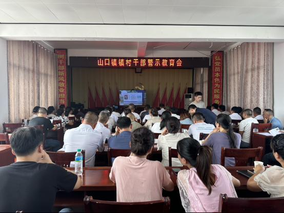 【党纪学习教育】山口镇召开镇村干部警示教育暨干部作风专项整治行动部署会
