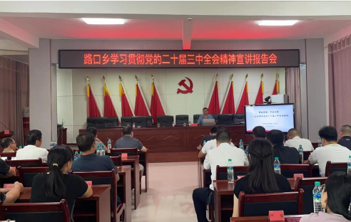 【学习贯彻党的二十届三中全会精神】县委宣讲团到路口乡宣讲