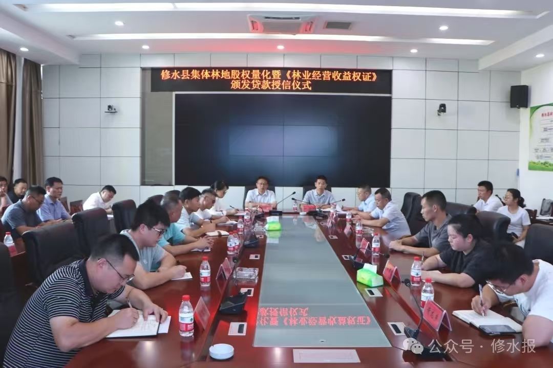 视频丨我县颁发全省首张集体林地股权量化《林业经营收益权证》