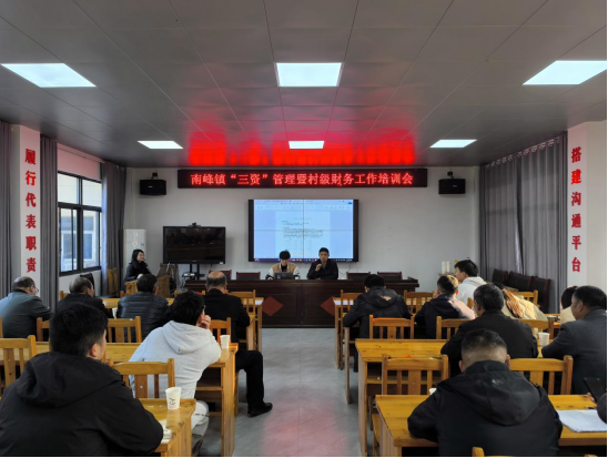 南峰镇：召开“三资”管理暨村级财务工作培训会