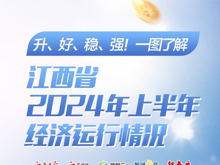 升、好、稳、强！一图了解2024年江西上半年经济