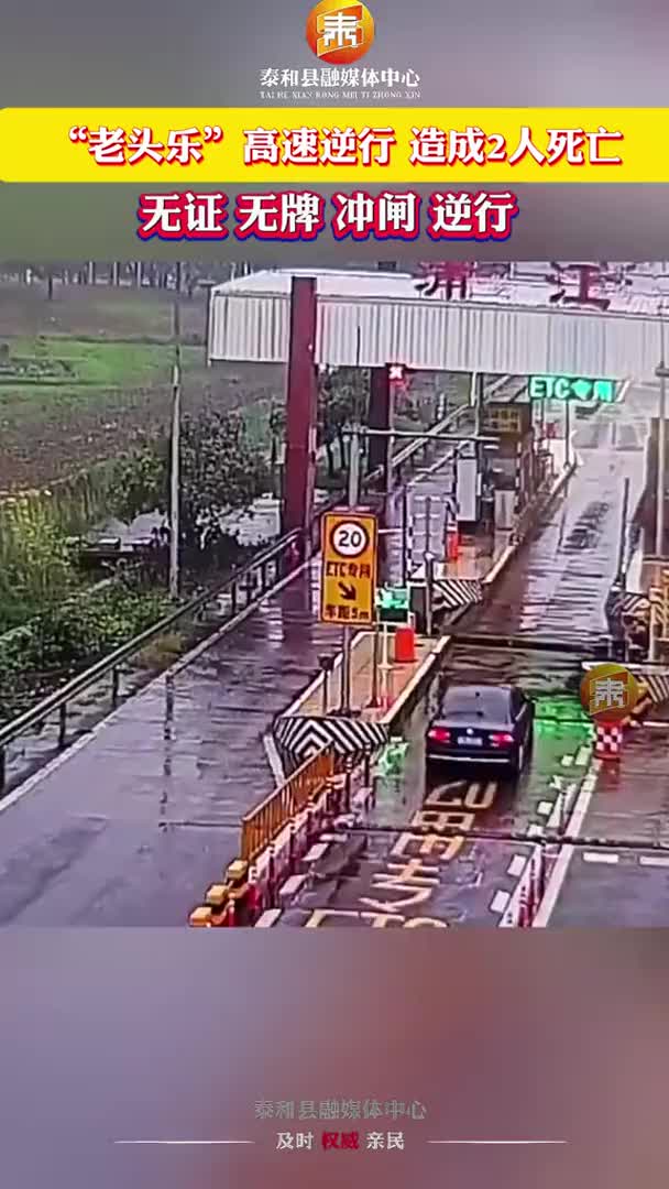 抖音 | “老头乐”高速逆行 造成2人死亡