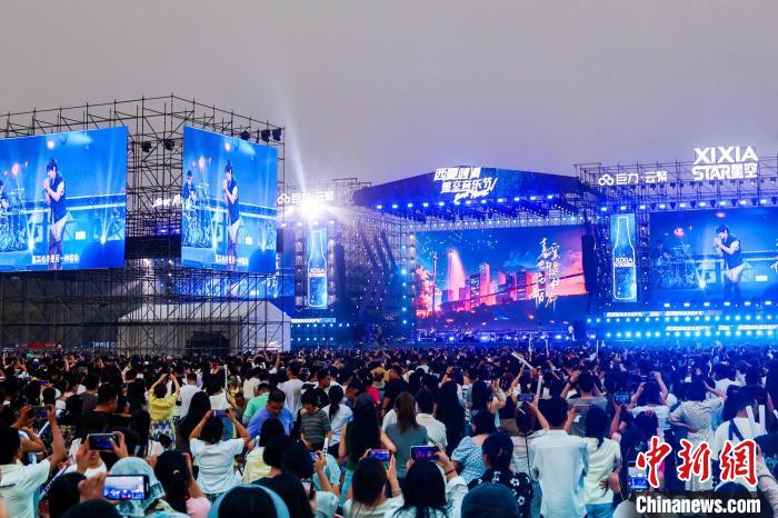 宁夏银川举办星空音乐节 群“星”闪耀嗨翻夏日-中新网