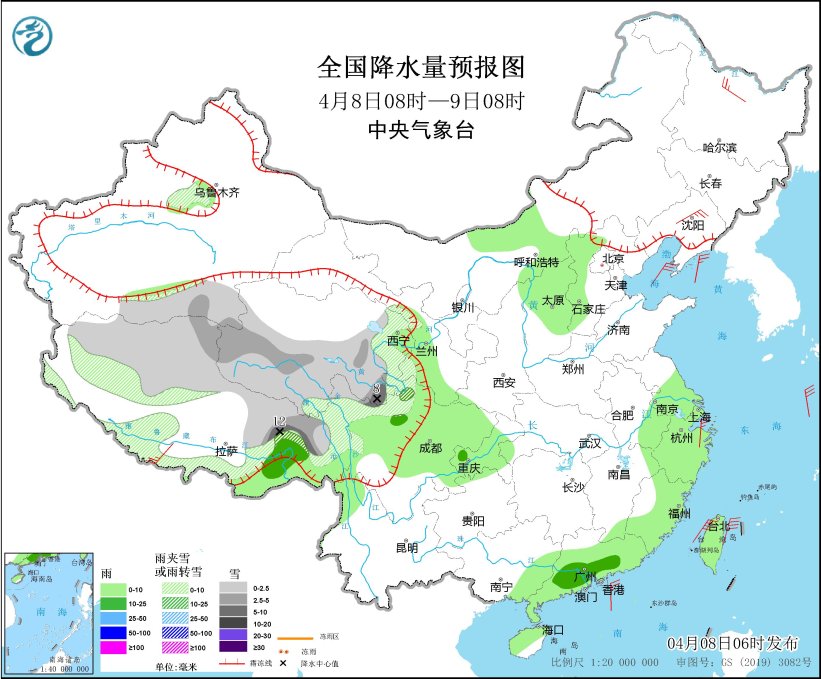 青藏高原东部有持续雨雪 冷空气影响华北东北地区-中新网