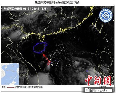 气象部门：海南岛东南部近海将有热带气旋生成-中新网