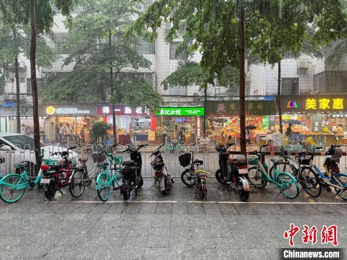 广东多地暴雨-中新网