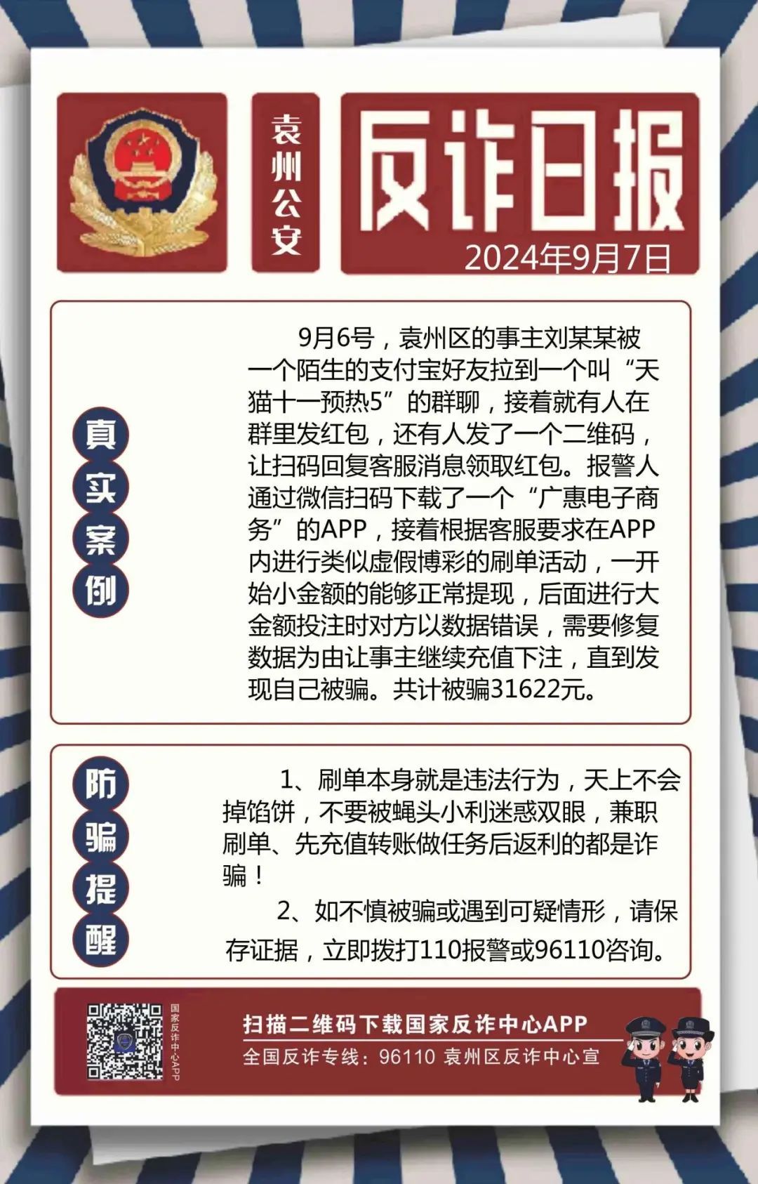 袁州公安9月反诈日报