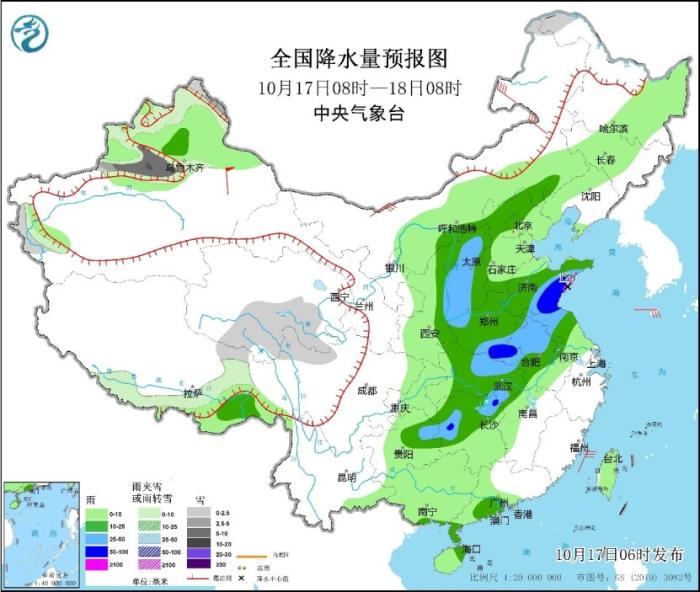 山东河南湖南等地有较强降雨 18日强冷空气抵达-中新网