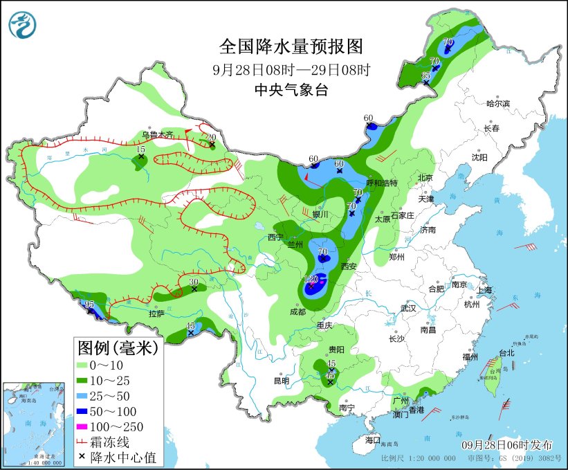 我国大部地区将有大风降温天气 华西地区有强降雨-中新网