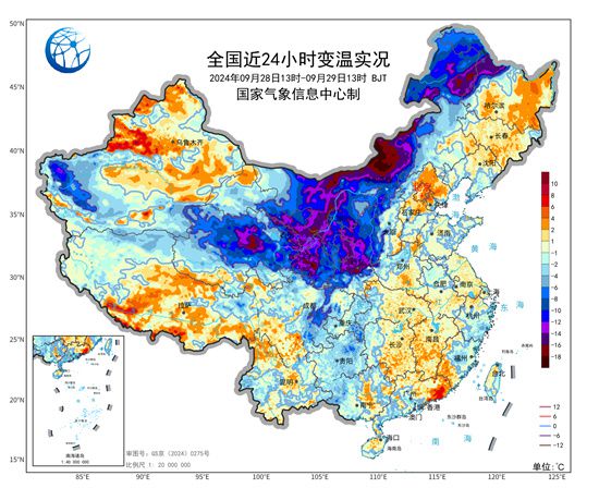 局地降温超12℃！强冷空气深入影响我国 雨带横跨西南至华北-中新网