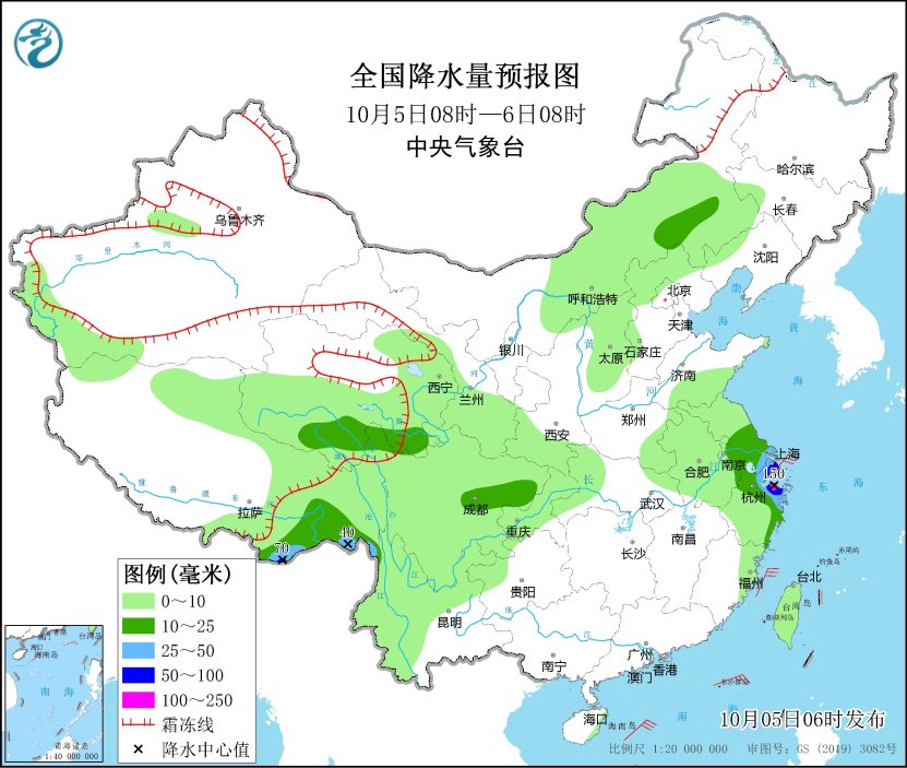 弱冷空气扫尾国庆假期 江浙沪有较强降雨-中新网