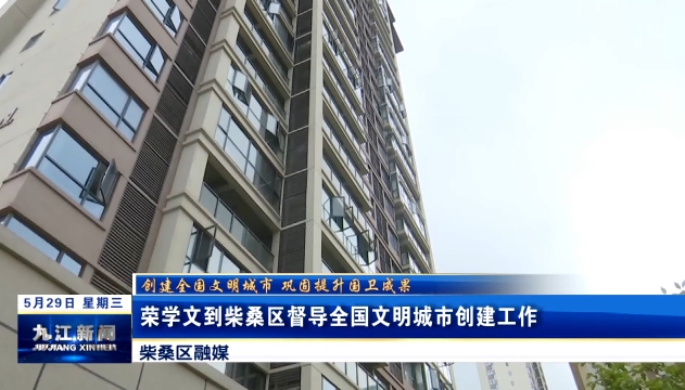 荣学文到柴桑区督导全国文明城市创建工作