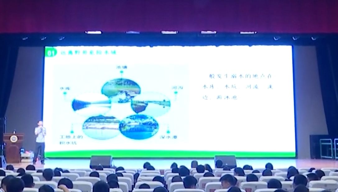 市同文中学开展防溺水安全教育知识讲座