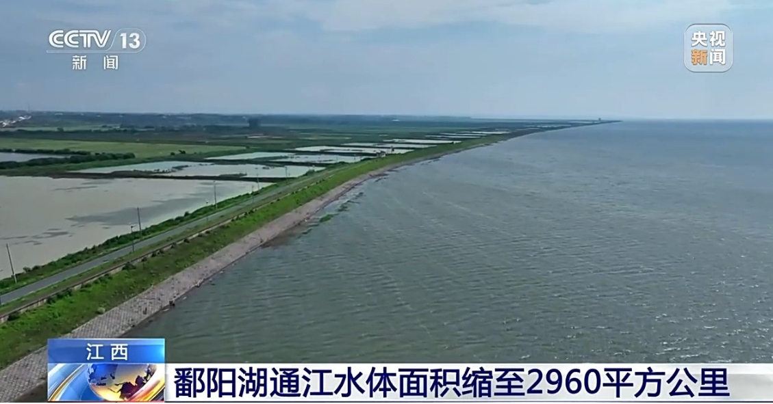 鄱阳湖通江水体面积缩至2960平方公里