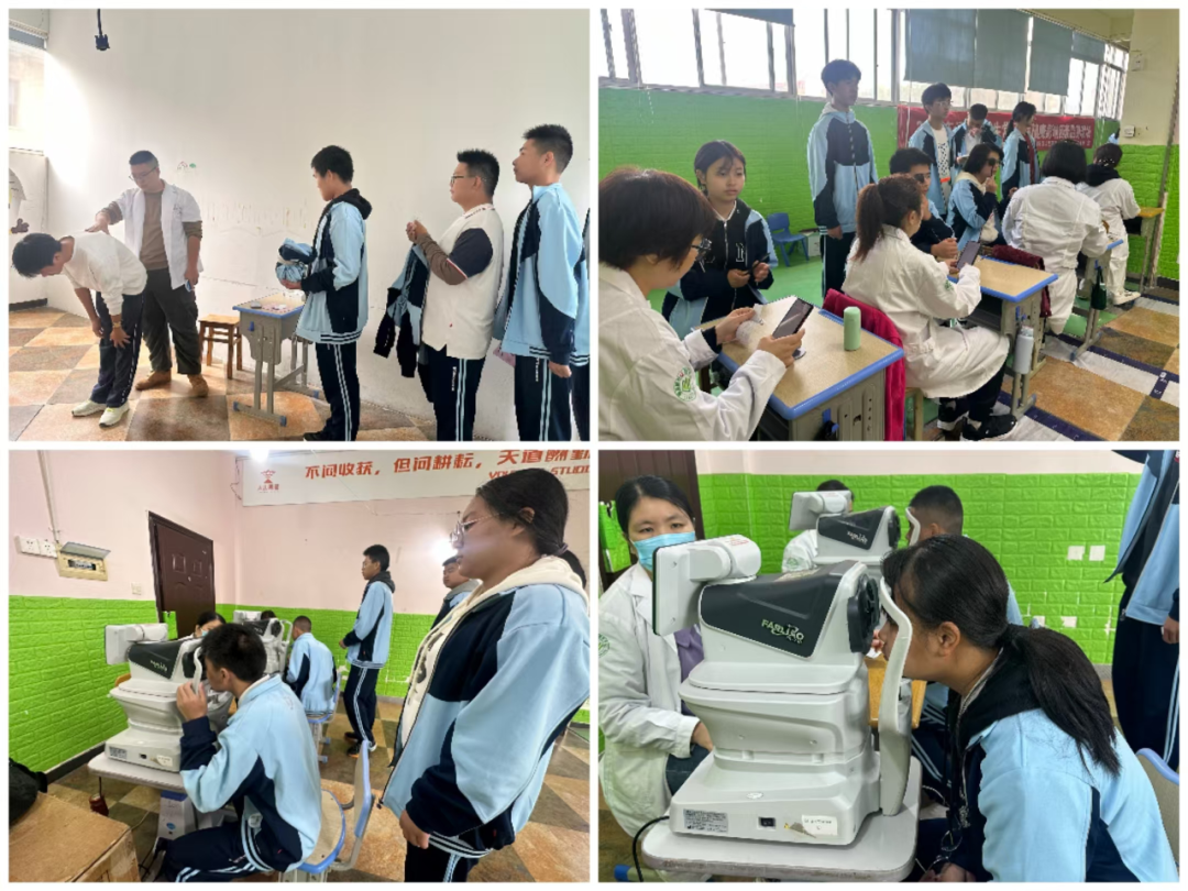 九江七中举行浔阳区学生常见病及健康影响因素检测活动