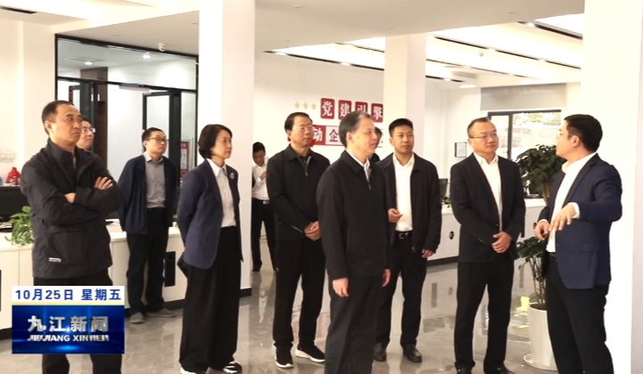 朱斌在九江调研前三季度经济运行情况，廖奇志陪同