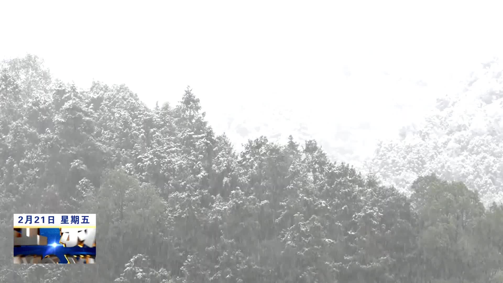 武宁太平山大雪纷飞  仙山琼阁美不胜收