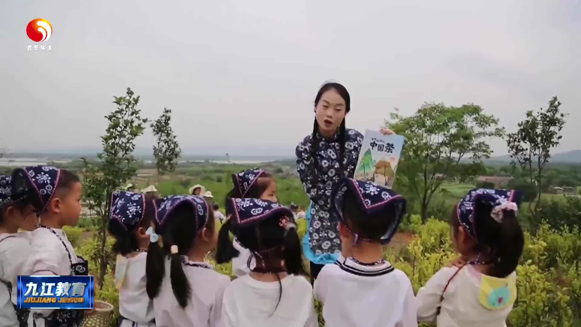 湖口县：萌娃 “上春山” 体验采茶乐