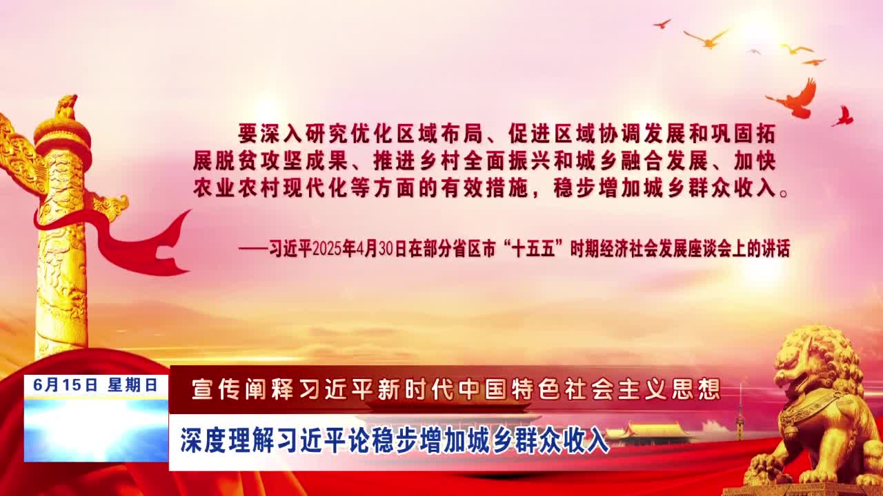 【宣传阐释习近平新时代中国特色社会主义思想】深度理解习近平论稳步增加城乡群众收入
