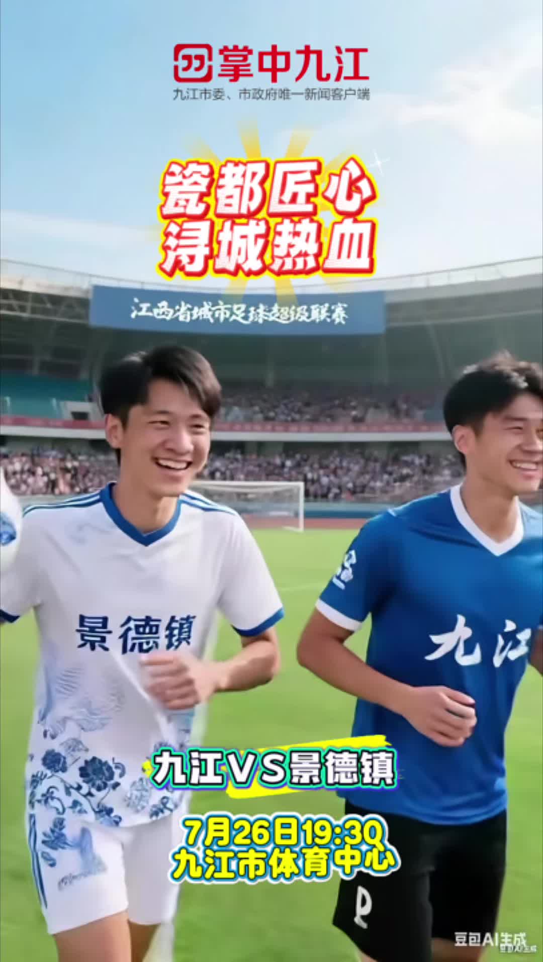 瓷都匠心，浔城热血！激情赣超，双城同燃！