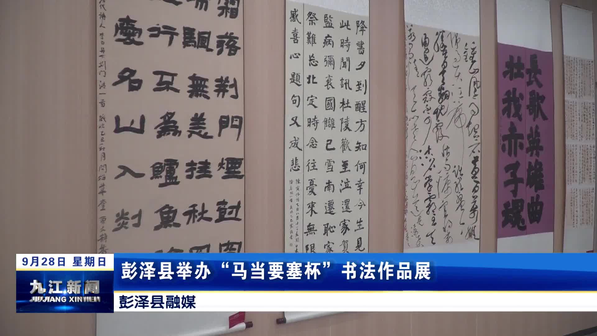 彭泽县举办“马当要塞杯”书法作品展 